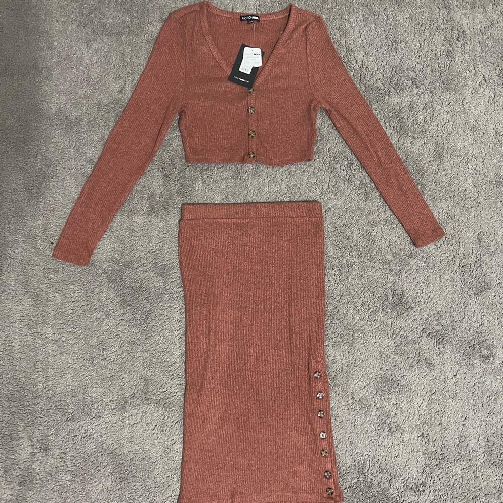 Crop Top/Skirt Set